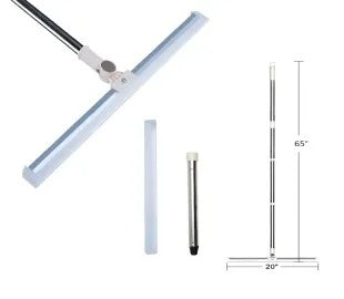 20 inch Wiper - 50 Inch Magic Broom Silicon Floor Wiper 180 Degree Rotating Squeegee Broom